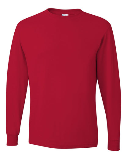 JERZEES Men's Dri-Power® Long Sleeve 50/50 T-Shirt 29LSR #color_True Red