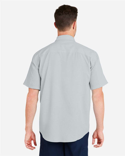 HUK Men's Tide Point Short Sleeve Shirt H150171 #colormdl_Harbor Mist