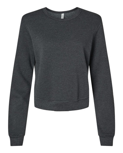 BELLA + CANVAS Women's Sponge Fleece Classic Crewneck Sweatshirt 7511 #color_Dark Grey Heather