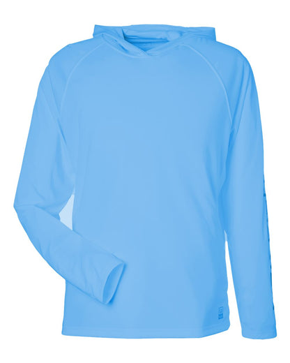 HUK Men's LoPro Pursuit Long Sleeve Hooded T-Shirt H12L010 #color_Marolina Blue