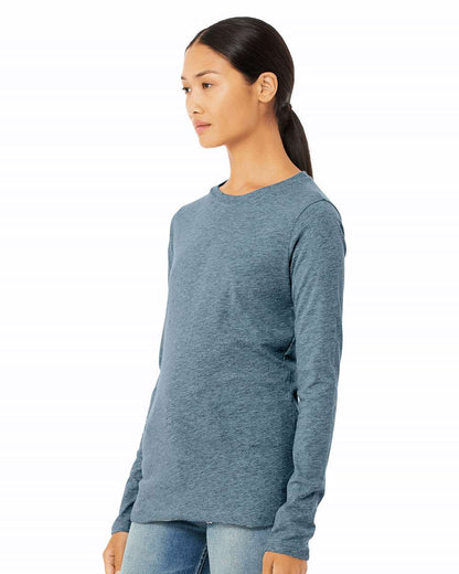 BELLA + CANVAS Women’s Jersey Long Sleeve Tee 6500 #colormdl_Heather Deep Teal