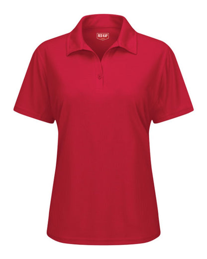 Red Kap Women's Performance Knit® Flex Series Pro Polo SK91 #color_Red