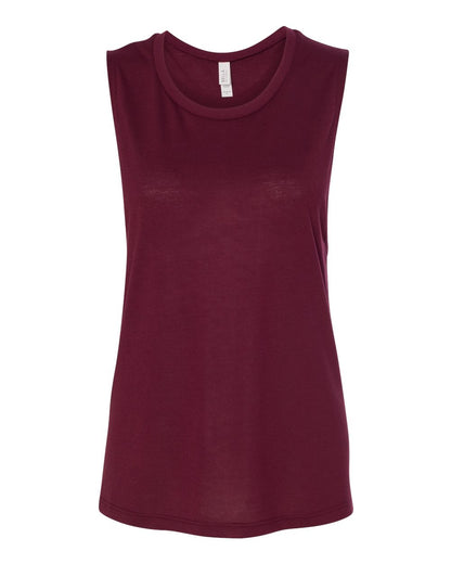 BELLA + CANVAS Women's Flowy Scoop Muscle Tank 8803 #color_Maroon