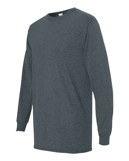 Gildan Unisex Heavy Cotton™ Long Sleeve T-Shirt 5400 #color_Dark Heather