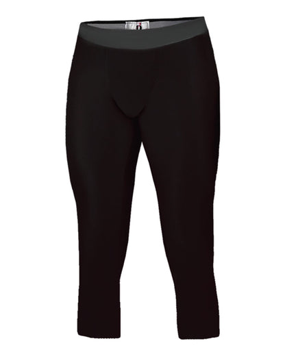 Badger Youth Calf Length Compression Tight 2611 #color_Black