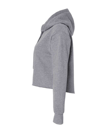 Next Level Women's Laguna Sueded Raw Edge Crop Hoodie 9384 #color_Heather Grey