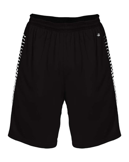 Badger Youth Lineup Shorts 2212 #color_Black