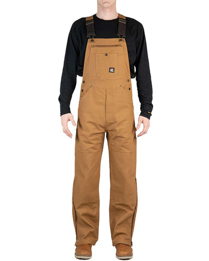Berne Apparel Men's Slab Unlined Duck Bib Overall B1067 #colormdl_Brown Duck_40