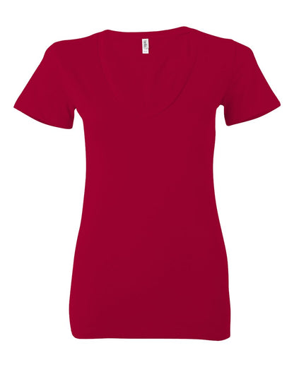 BELLA + CANVAS Women’s Jersey Deep V-Neck Tee 6035 #color_Red