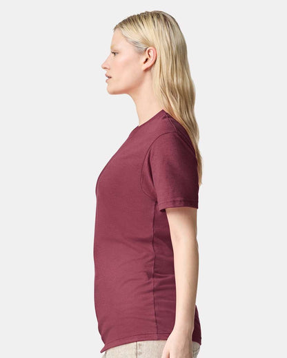American Apparel Unisex CVC Tee 2001CVC #colormdl_Heather Cranberry