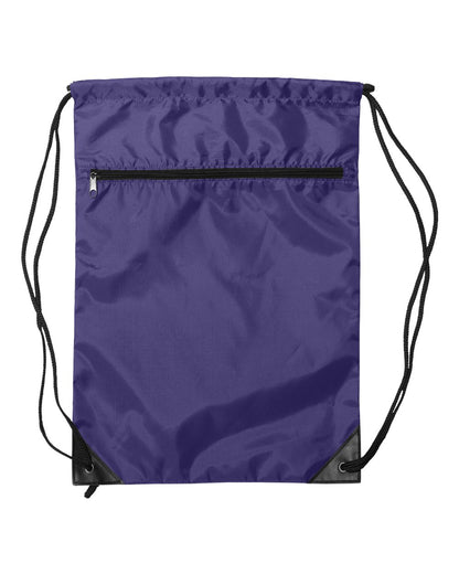 Liberty Bags Zippered Drawstring Backpack 8888 #color_Purple