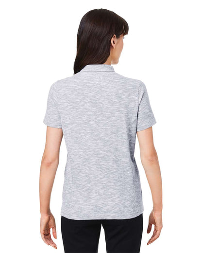 North End Women's Eclipse Jacquard Polo NE115W #colormdl_Platinum Heather