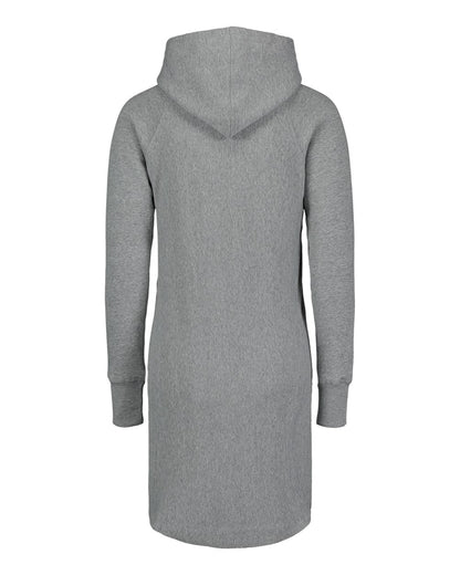 MV Sport Women's Suzie Hooded Sweatshirt Dress W2340 #color_Heather Grey
