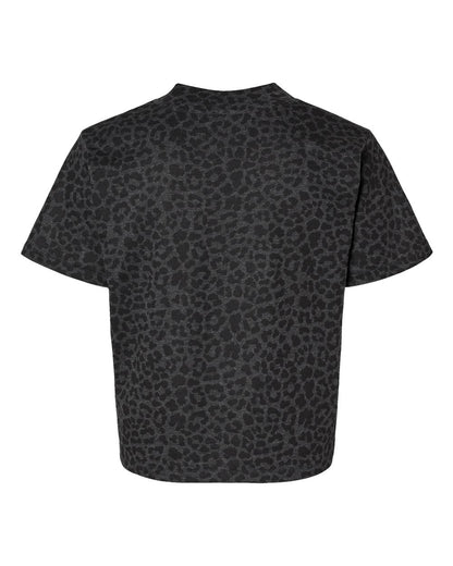 LAT Women's Boxy Tee 3518 #color_Black Leopard