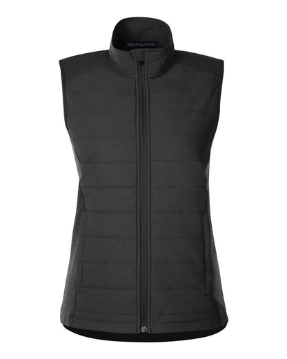 Devon & Jones Women's New Classics® Charleston Hybrid Vest DG706W #color_Black/ Melange Black