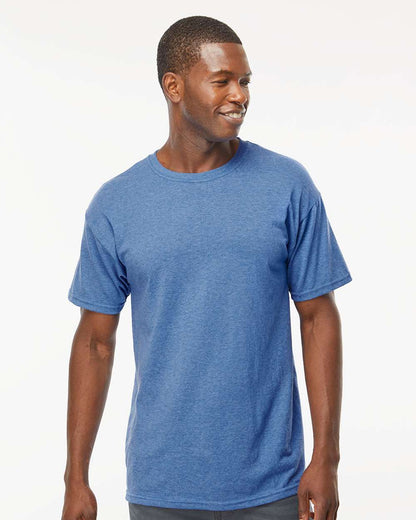 M&O Men's Gold Soft Touch T-Shirt 4800 #colormdl_Heather Royal