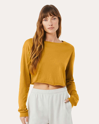 BELLA + CANVAS FWD Fashion Women's Crop Long Sleeve Tee 6501 #colormdl_Mustard