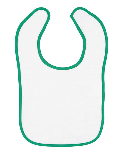 Rabbit Skins Infant Contrast Trim Terry Bib 1003 #color_Kelly