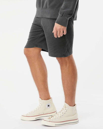 Independent Trading Co. Unisex Pigment-Dyed Fleece Shorts PRM50STPD #colormdl_Pigment Black