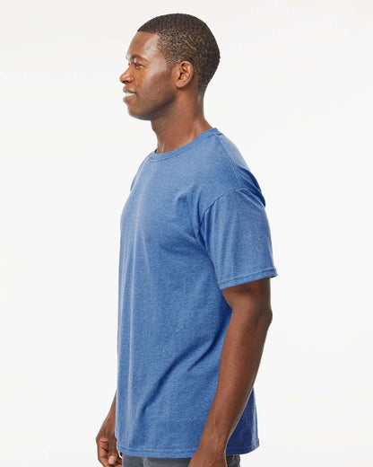 M&O Men's Gold Soft Touch T-Shirt 4800 #colormdl_Heather Royal