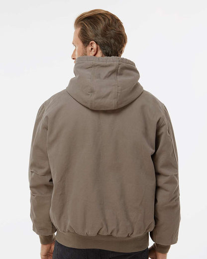 DRI DUCK Cheyenne Boulder Cloth™ Hooded Jacket with Tricot Quilt Lining Tall Sizes 5020T #colormdl_Gravel