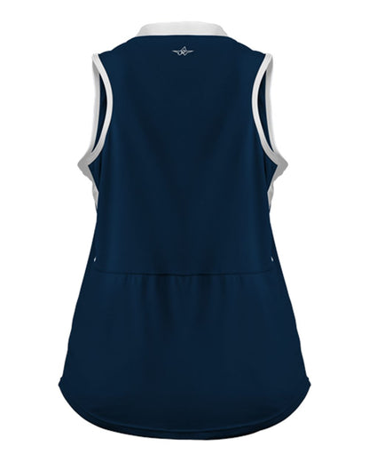 Alleson Athletic Women's Slide Fastpitch V-Neck Sleeveless Jersey 522XVW #color_Navy/ White