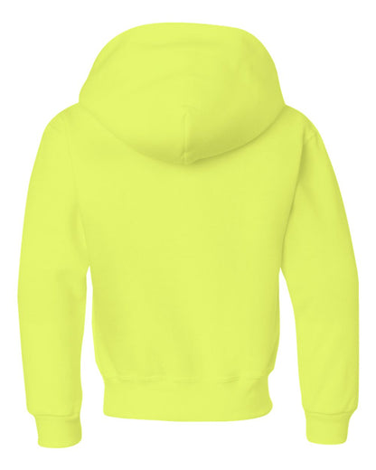 JERZEES Youth NuBlend® Hooded Sweatshirt 996YR #color_Safety Green
