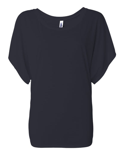 BELLA + CANVAS Women’s Flowy Draped Dolman Tee 8821 #color_Midnight