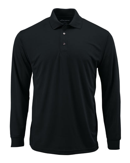 Paragon Men's Prescott Long Sleeve Polo 110 #color_Black