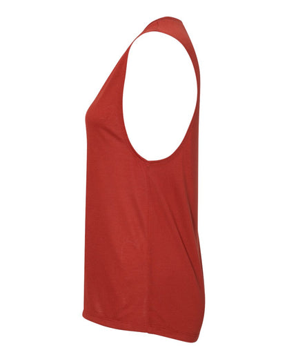 BELLA + CANVAS Women's Flowy Scoop Muscle Tank 8803 #color_Brick