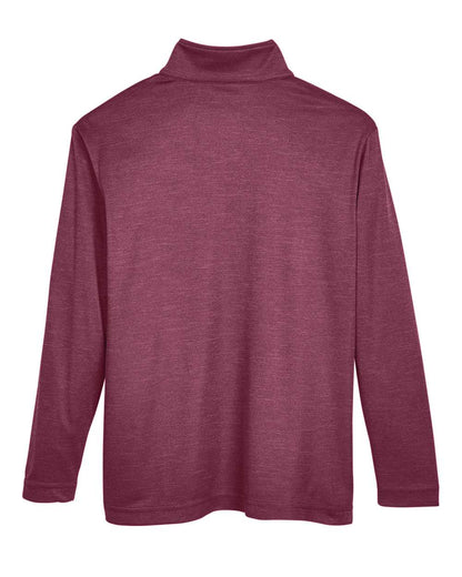 Team 365 Youth Zone Sonic Heather Performance Quarter-Zip Pullolver TT31HY #color_Sport Maroon Heather