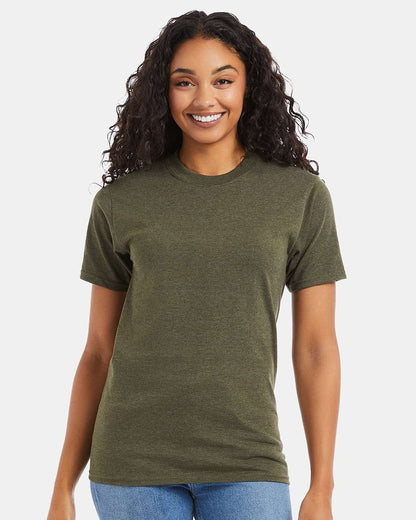 Hanes Unisex Beefy-T® T-Shirt 5180 #colormdl_Military Green Heather