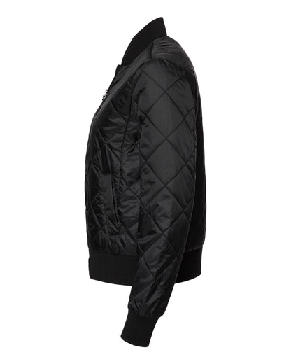 Weatherproof Women's HeatLast™ Quilted Packable Bomber W21752 #color_Black