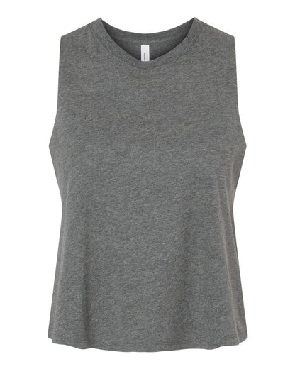 BELLA + CANVAS Women's Racerback Crop Tank 6682 #color_Deep Heather