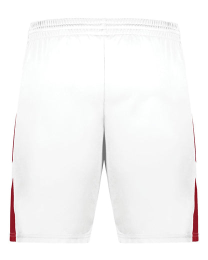 Augusta Sportswear Youth Step-Back Basketball Shorts 1737 #color_White/ Red