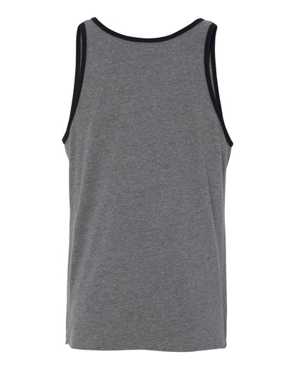 BELLA + CANVAS Jersey Tank 3480 #color_Deep Heather/ Black