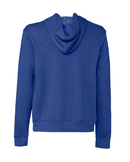 BELLA + CANVAS Sponge Fleece Full-Zip Hoodie 3739 #color_Heather True Royal