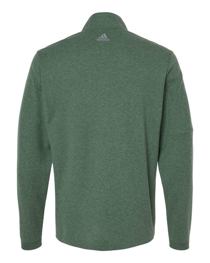 Adidas 3-Stripes Quarter-Zip Sweater A554 #color_Green Oxide Melange