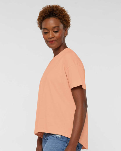 LAT Women's Hi-Lo Tee 3519 #colormdl_Peachy