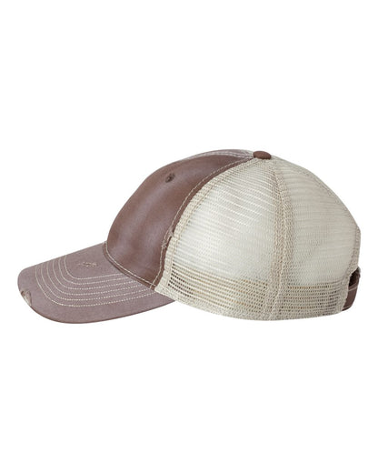 Valucap Bounty Dirty-Washed Mesh-Back Cap 3150 #color_Fatigue/ Khaki