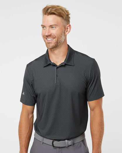 Adidas Men's Ultimate365 Diamond Dot Print Polo A498 #colormdl_Black/ White/ Grey Three