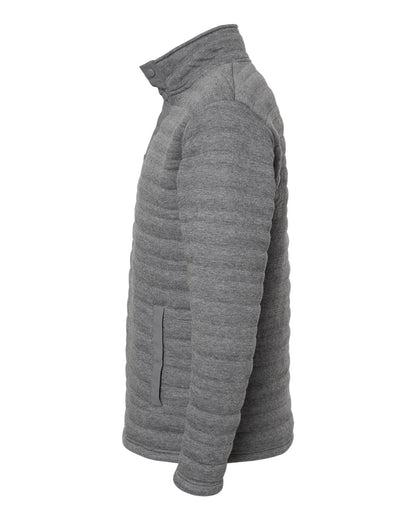 J. America Men's Horizon Half-Snap Pullover 8895 #color_Charcoal Heather