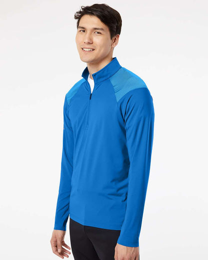 Adidas Shoulder Stripe Quarter-Zip Pullover A520 #colormdl_Glory Blue