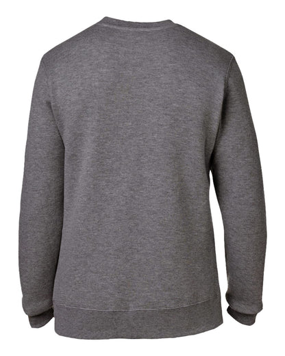 J. America Unisex Premium Fleece Crewneck Sweatshirt 8424 #color_Charcoal Heather