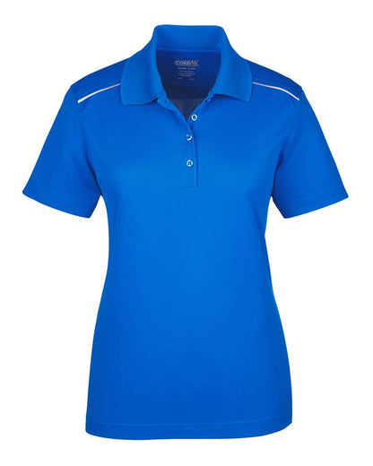 CORE365 Women's Radiant Performance Piqué Polo with Reflective Piping 78181R #color_True Royal