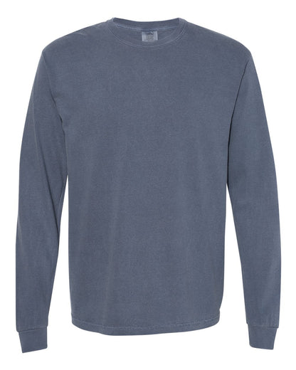 Comfort Colors Unisex Garment-Dyed Heavyweight Long Sleeve T-Shirt 6014 #color_Denim
