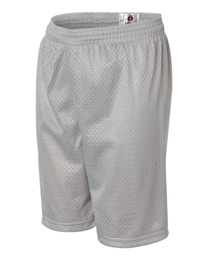 Badger Youth Pro Mesh 6" Shorts 2207 #color_Silver