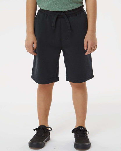 Independent Trading Co. Youth Lightweight Special Blend Fleece Shorts PRM16SRT #colormdl_Black