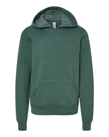 BELLA + CANVAS Youth Sponge Fleece Hoodie 3719Y #color_Heather Forest