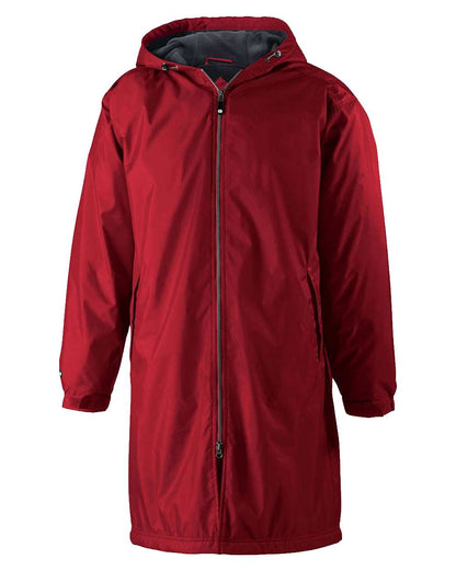 Holloway Men's Conquest Long Length Hooded Jacket 229162 #color_Scarlet